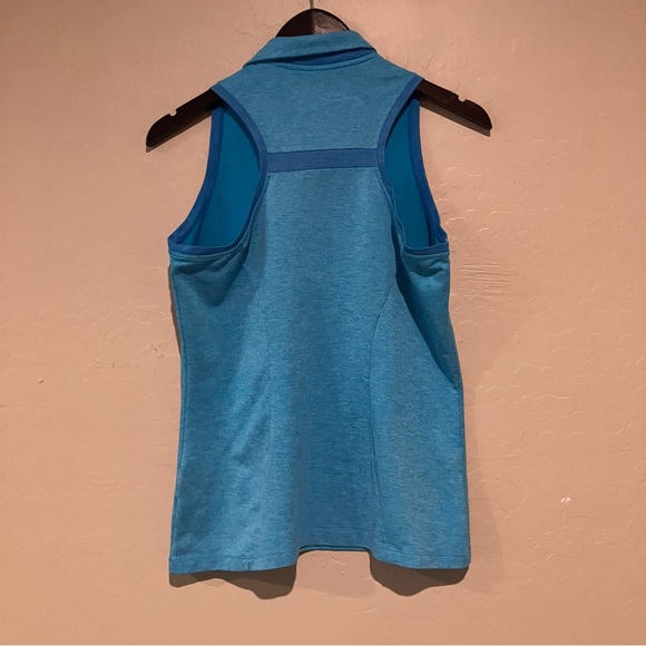 Nike Golf Women's Blue Turquoise Racer Back Sleeveless Polo Top Size Medium - Picture 9 of 12